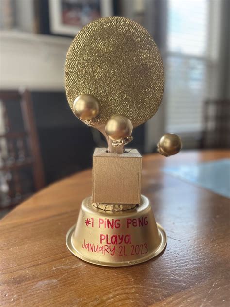 DIY Ping Pong Tournament Trophy #DIYTROPHY | Diy trophy, Trophy, Star ...