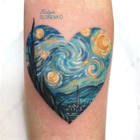 Van Gogh’s Starry Night tattoo in 2020