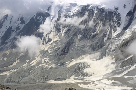 The Kolka Glacier on 25th July 2017. A view from the eastern ridge of... | Download Scientific ...