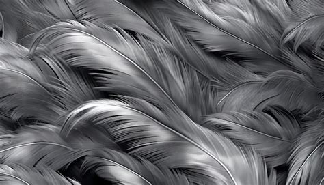 Premium Photo | A close up of a black and white bird feathers