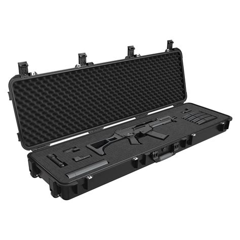 RPNB Weatherproof Tactical Rifle Case with Wheels and Customizable ...