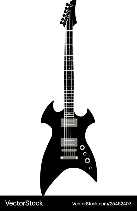 Electric guitar silhouette Royalty Free Vector Image