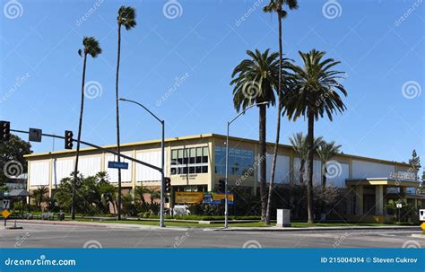 ANAHEIM, CALIFORNIA - 31 MAR 2021: the Anaheim Central Library Building at the Corner of ...