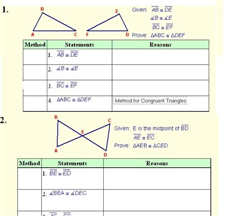 Geometry: Practice with Congruent Triangle Proofs