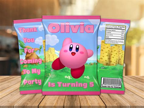 Kirby Chip Bags Kirby Birthday Kirby Party Favor - Etsy UK