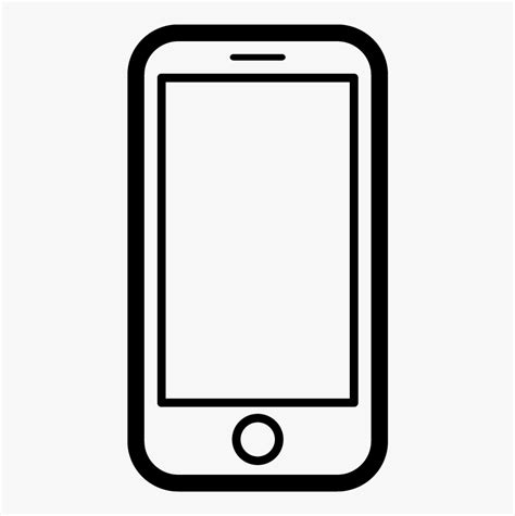 Smartphone Vector Icon - Cellphone Cartoon Black And White, HD Png ...