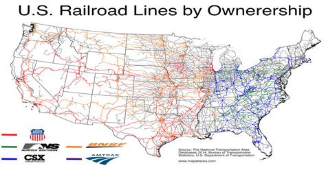 U.S. Railroads by Ownership [1024x724] : MapPorn