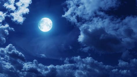 blue, Moon, Clouds Wallpapers HD / Desktop and Mobile Backgrounds