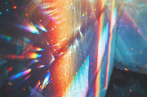 Premium Photo | Rainbow light refraction overlay effect for photos and mockups