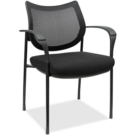 Lorell Mesh Back Lightweight Guest Reception Waiting Room Chair, with ...