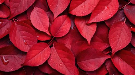 Vibrant Fall Foliage A Tapestry Of Red Leaf Textures In Nature Background, Red Wallpaper, Leaf ...