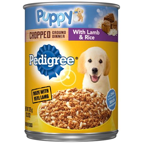 PEDIGREE Puppy Chopped Ground Dinner With Lamb & Rice Adult Canned Wet ...