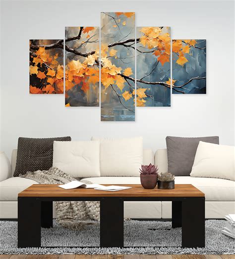 Beautiful Flower and Tree Wall Painting for Living Room, RANDOM ...