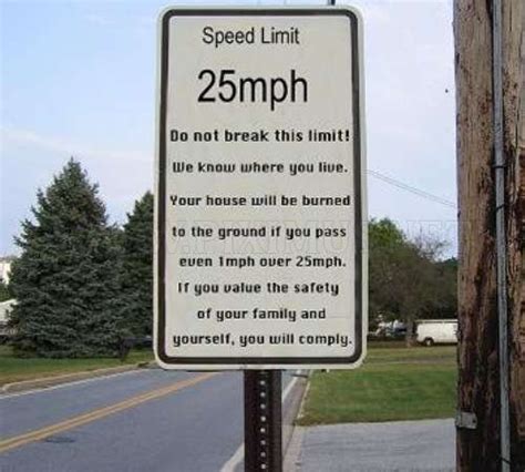 Funny speed limits signs | Fun