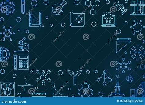 Science, Technology, Engineering and Math Blue Frame Stock Vector ...