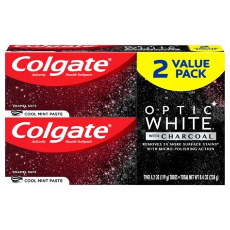 Colgate Optic White with Charcoal Cool Mint Striped Paste Teeth ...