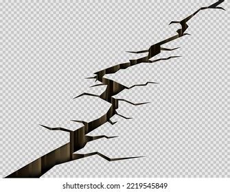 Realistic Ground Cracks Fractures Ground Level Stock Vector (Royalty ...