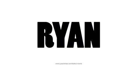 Ryan Name Tattoo Designs