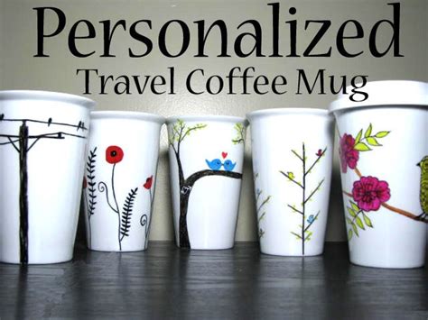 Personalized Travel Coffee Mug You choose the design colors