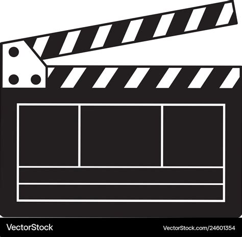 Clapperboard production movie film Royalty Free Vector Image