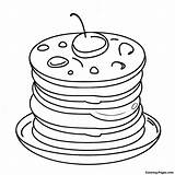Stack Of Golden Pancakes Coloring Page  Pagescom sketch template