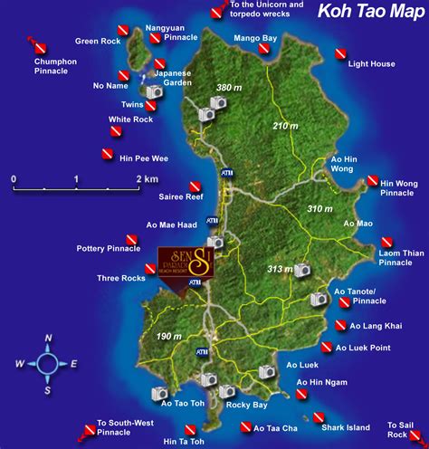 Koh Tao Tourist Map - Koh Tao • mappery