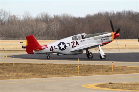 Red Tail P-51C Tuskegee at the SW Michigan Regional Airport | Don McAlhany