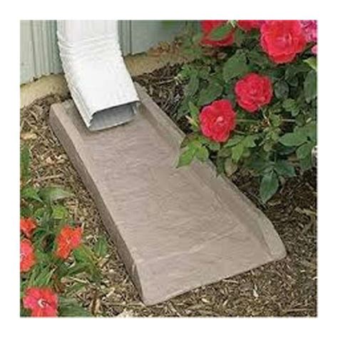 Suncast SB24 Decorative Rain Gutter Downspout Splash Block- Light Taupe - Walmart.com - Walmart.com