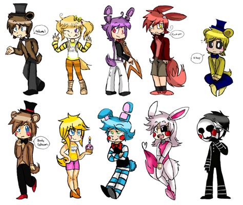 Fnaf Humans by Veronica-Draws | Fnaf characters, Fnaf drawings, Anime fnaf