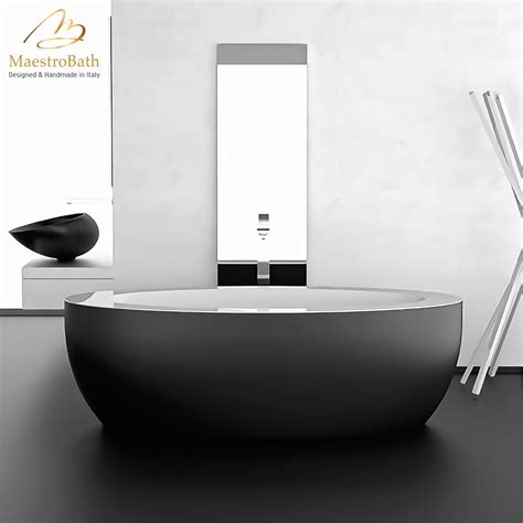 Modern Oval Bathtub | Black