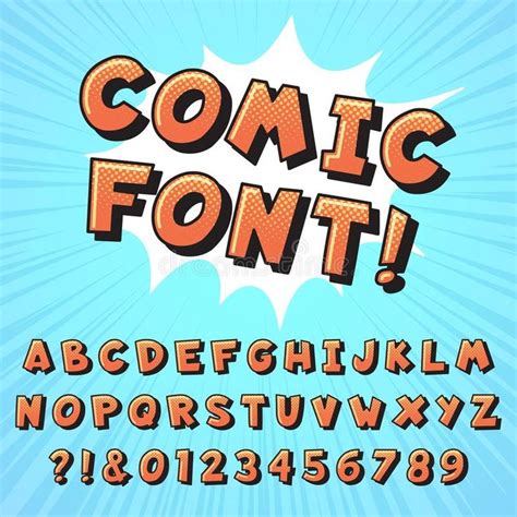 Retro comic book font. Super hero comics letters, vintage cartoon heroes fonts and pop art ...