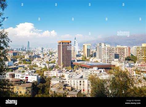 Aerial view of Santiago skyline - Santiago, Chile Stock Photo - Alamy