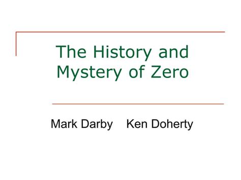 History of Zero - Mathematics