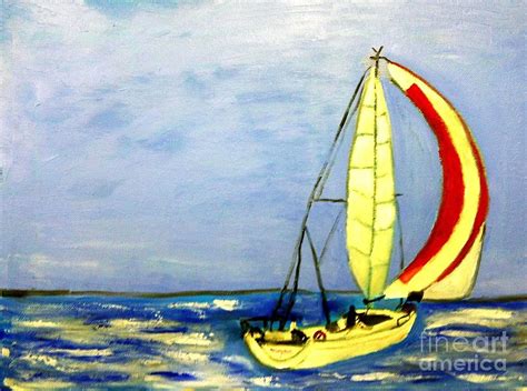 Sailing with the Wind Painting by Israel A Torres - Fine Art America