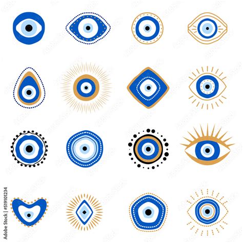 Greek evil eye vector symbol of protection. Amulet icon. Turkish Nazar Boncugu amulet ...