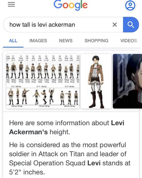 Levi Ackerman Height : Levi ackerman is a leading soldier in the survey ...