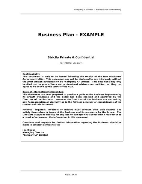 Business Plan Sample - Great Example For Anyone Writing a Business Pl…