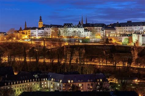 Luxembourg cityscape at night – Stock Images Luxembourg