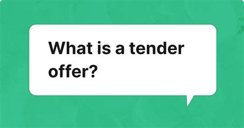 What Is a Tender Offer? FAQ for Shareholders | Pulley