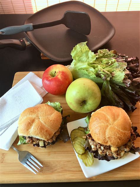 Apple Pork Burgers #AppleWeek Cindy's Recipes and Writings