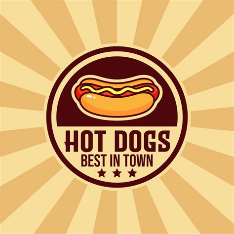 Hot dog logo design template 35450684 Vector Art at Vecteezy