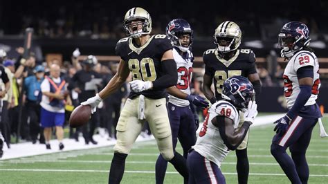 NFL Preseason: Saints TE Jimmy Graham Leaps for Back Shoulder vs. Texans