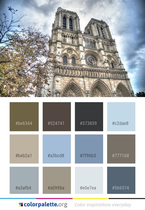 Medieval Architecture Cathedral Landmark Color Palette #colors #inspiration #graphics #desi ...