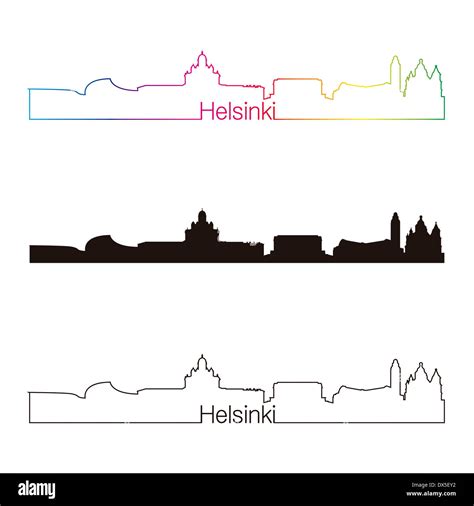 Helsinki skyline linear style Stock Photo - Alamy