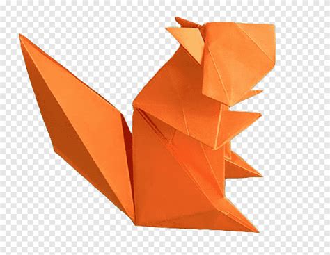 Easy Origami Animals Origami Paper Origami origami, squirrel, animals, orange png | PNGEgg