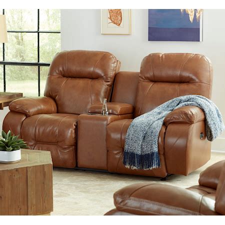 Best Home Furnishings Arial L660CC7 75689L Casual Rocker Loveseat with Storage Console | Wayside ...