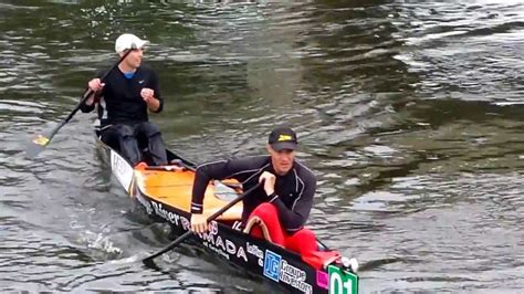 The Champs cross the Finish Line of the 2013 AuSable River Canoe Marathon - YouTube