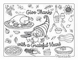 Thanksgiving Feast Coloring Page sketch template
