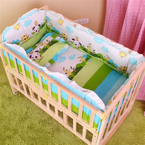 5PCS Newborn Baby Crib Bedding Set For Girl Boy Baby Crib Bumper Baby Bed Sets Cot Bumper Baby ...