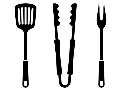 BBQ Utensils SVG, Grill Tools Silhouette, Barbeque Clipart, Cooking ...